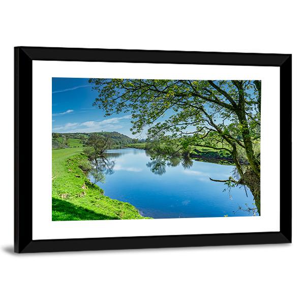 Blue River Near Lancaster Canvas Wall Art-3 Horizontal-Gallery Wrap-25" x 16"-Tiaracle