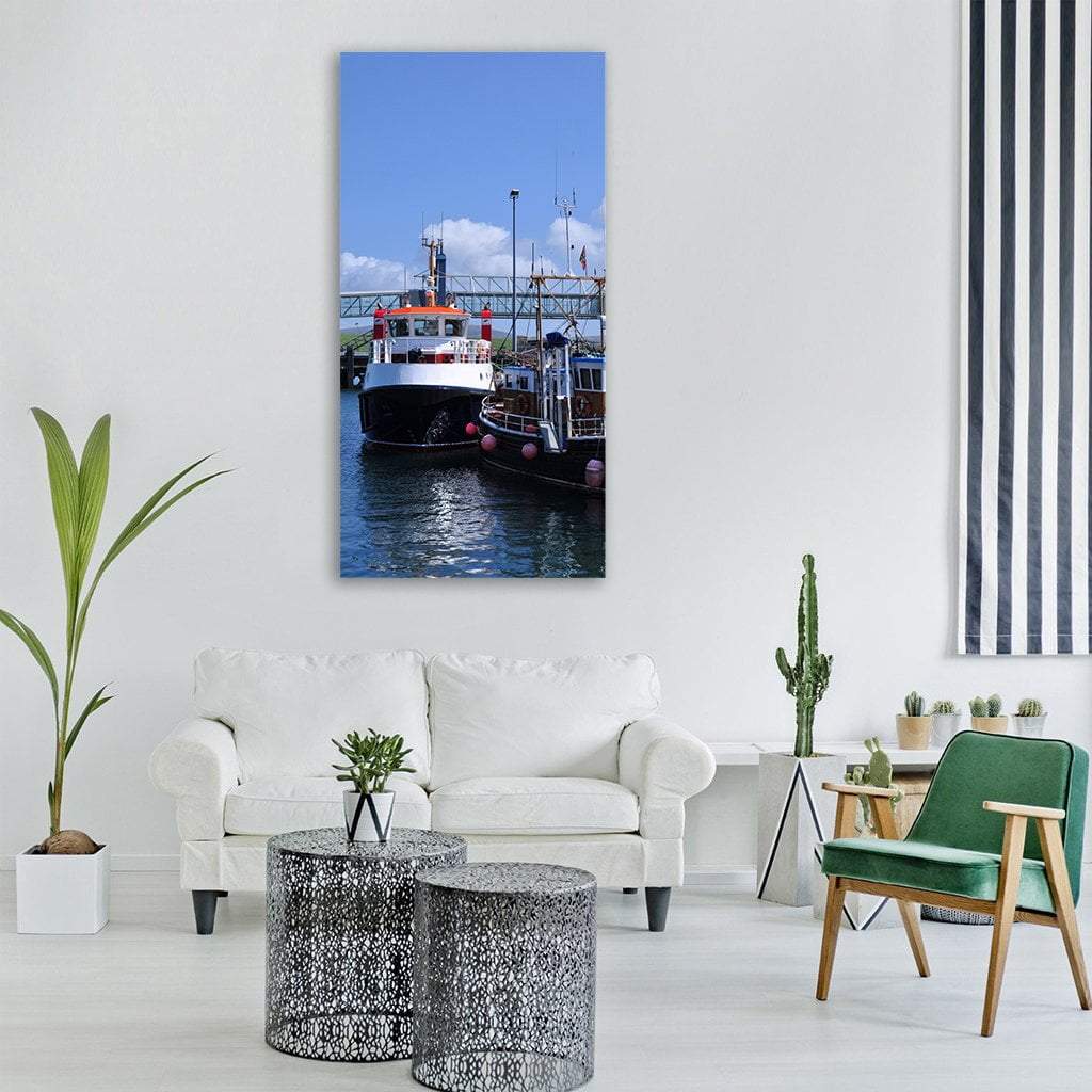 Boats In Great Britain Vertical Canvas Wall Art-1 Vertical-Gallery Wrap-12" x 24"-Tiaracle