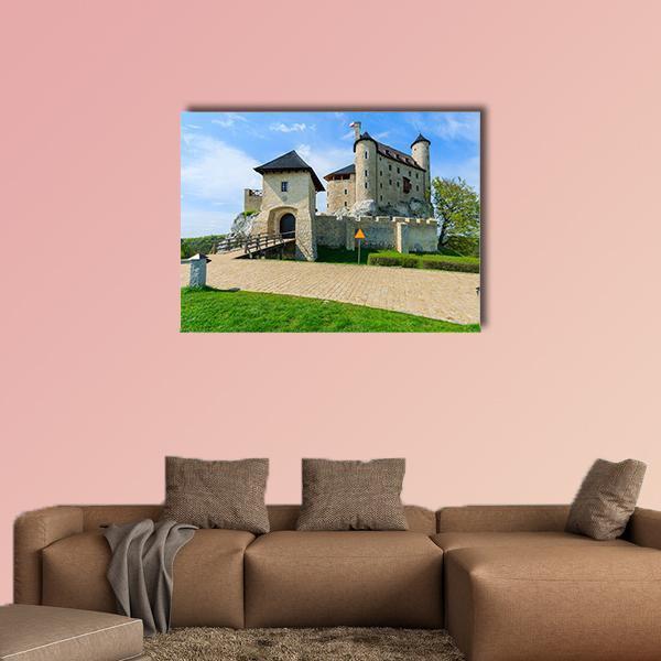Bobolice Castle Canvas Wall Art-1 Piece-Gallery Wrap-48" x 32"-Tiaracle