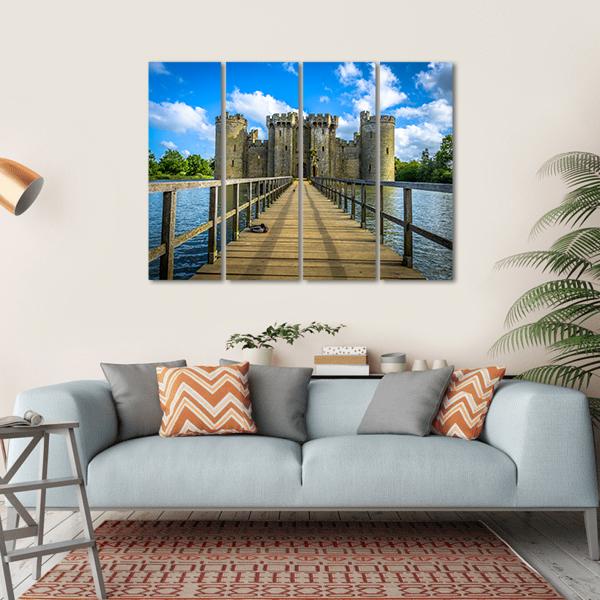 Bodiam Castle England Canvas Wall Art-4 Horizontal-Gallery Wrap-34" x 24"-Tiaracle