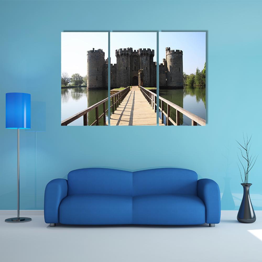 Bodiam Castle Canvas Wall Art-3 Horizontal-Gallery Wrap-37" x 24"-Tiaracle