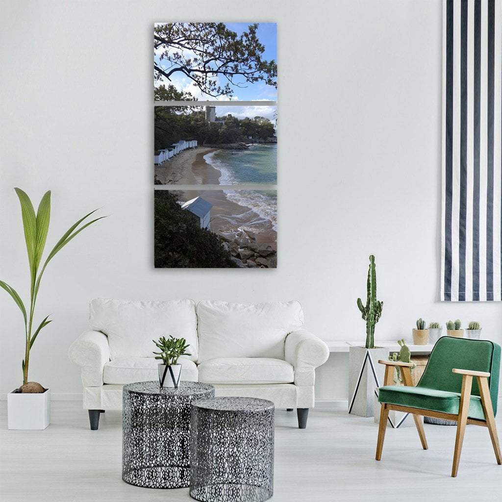 Body Of Water Near Beach Vertical Canvas Wall Art-3 Vertical-Gallery Wrap-12" x 25"-Tiaracle