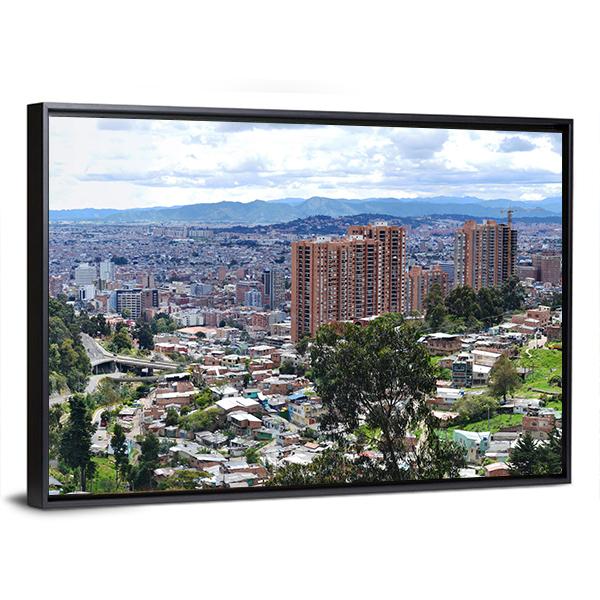 Bogota Urban Landscape Panoramic Canvas Wall Art-1 Piece-36" x 12"-Tiaracle