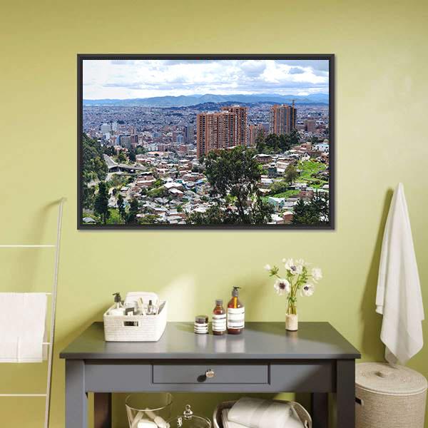 Bogota Urban Landscape Panoramic Canvas Wall Art-1 Piece-36" x 12"-Tiaracle