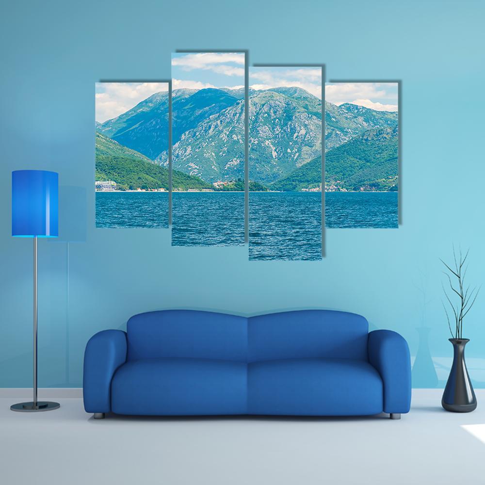 Boka Kotor Bay Canvas Wall Art-4 Pop-Gallery Wrap-50" x 32"-Tiaracle