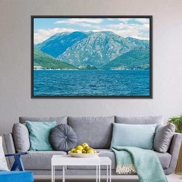 Boka Kotor Bay Canvas Wall Art-1 Piece-Floating Frame-24" x 16"-Tiaracle