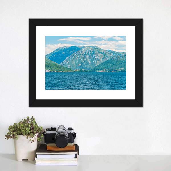 Boka Kotor Bay Canvas Wall Art-1 Piece-Framed Print-20" x 16"-Tiaracle