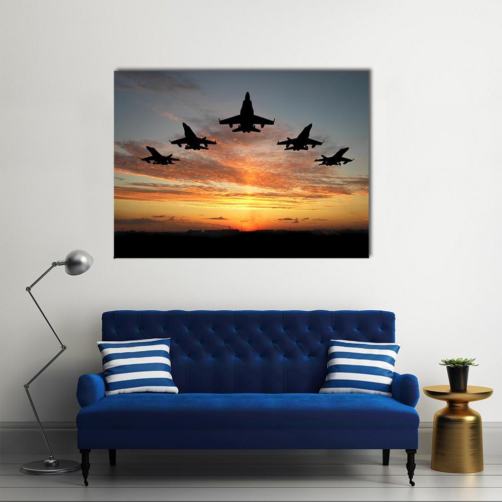 Bomber Aircrafts Canvas Wall Art-1 Piece-Gallery Wrap-36" x 24"-Tiaracle