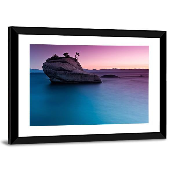 Bonsai Rock Canvas Wall Art-3 Horizontal-Gallery Wrap-25" x 16"-Tiaracle