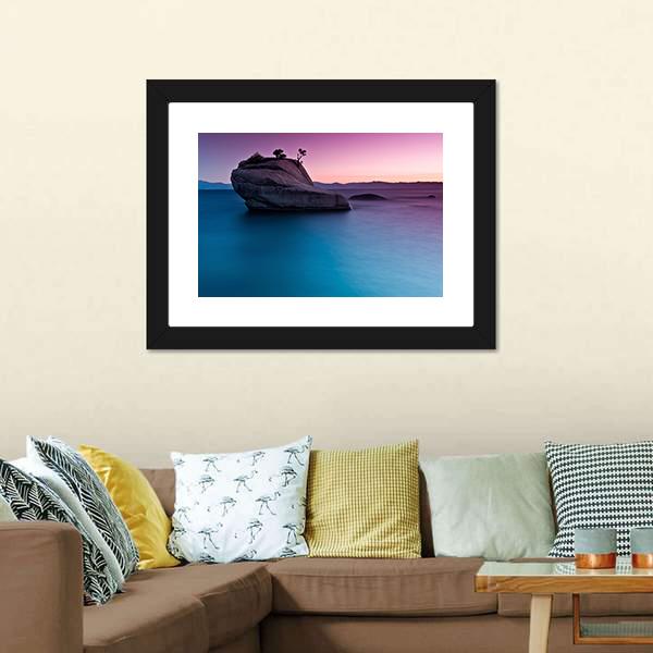 Bonsai Rock Canvas Wall Art-3 Horizontal-Gallery Wrap-25" x 16"-Tiaracle
