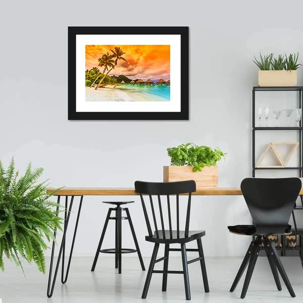 Bora Bora Island French Canvas Wall Art-3 Horizontal-Gallery Wrap-25" x 16"-Tiaracle