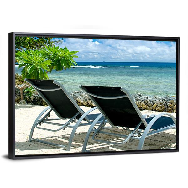 Bora Bora Tropical Beach Canvas Wall Art-3 Horizontal-Gallery Wrap-25" x 16"-Tiaracle