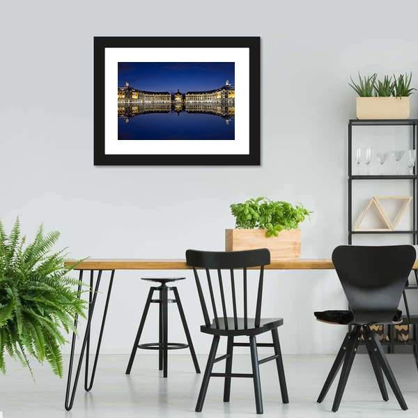 Bordeaux Reflection In Water Canvas Wall Art-3 Horizontal-Gallery Wrap-25" x 16"-Tiaracle