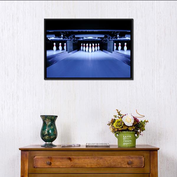 Bowling Pins Panoramic Canvas Wall Art-1 Piece-36" x 12"-Tiaracle