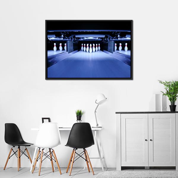 Bowling Pins Panoramic Canvas Wall Art-1 Piece-36" x 12"-Tiaracle