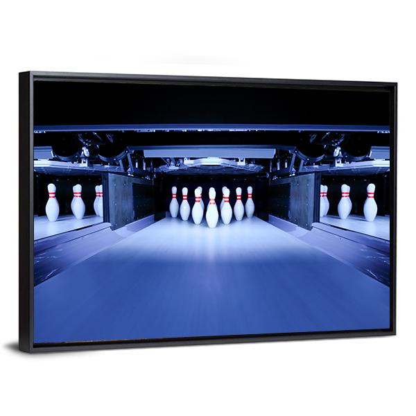 Bowling Pins Panoramic Canvas Wall Art-1 Piece-36" x 12"-Tiaracle