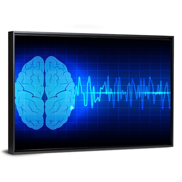 Brain Wave Concept Canvas Wall Art-3 Horizontal-Gallery Wrap-25" x 16"-Tiaracle