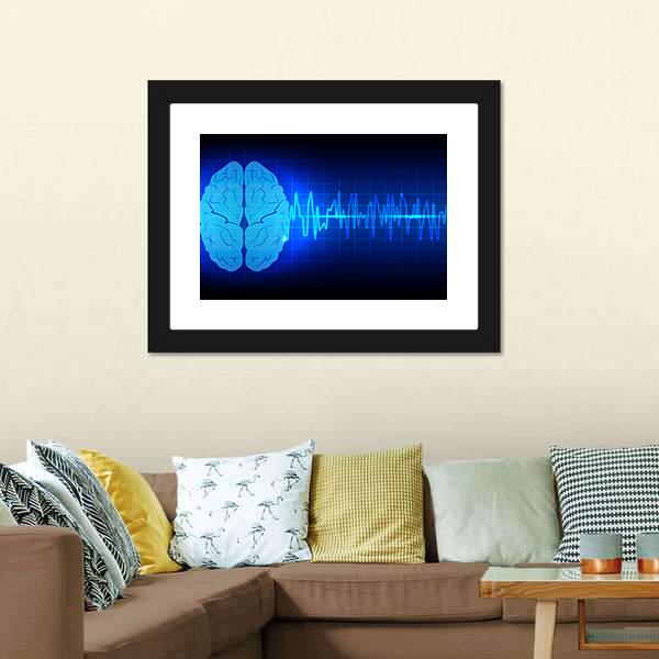 Brain Wave Concept Canvas Wall Art-3 Horizontal-Gallery Wrap-25" x 16"-Tiaracle