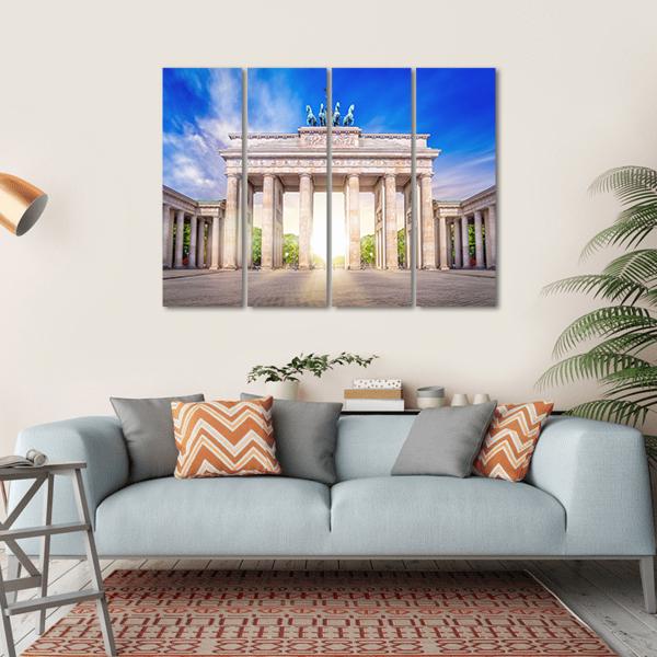 Brandenburg Gate In Berlin Germany Canvas Wall Art-4 Horizontal-Gallery Wrap-34" x 24"-Tiaracle