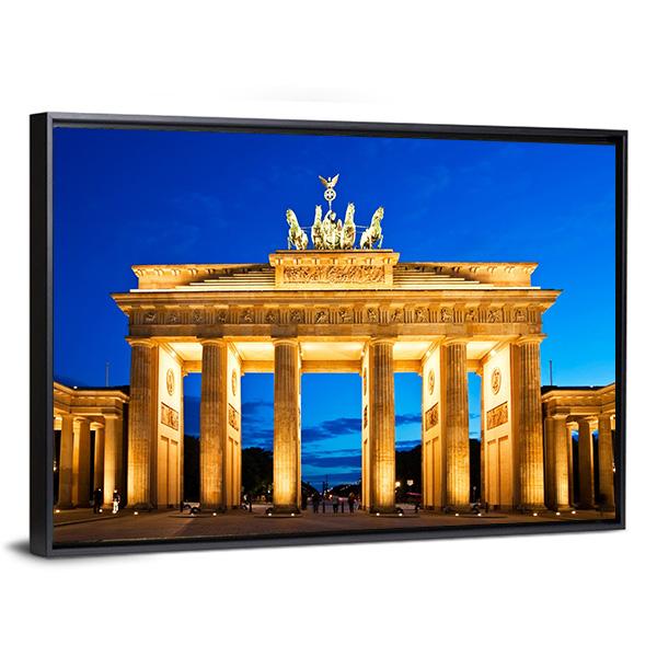 Brandenburg Gate In Berlin Canvas Wall Art-3 Horizontal-Gallery Wrap-25" x 16"-Tiaracle