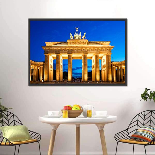 Brandenburg Gate In Berlin Canvas Wall Art-3 Horizontal-Gallery Wrap-25" x 16"-Tiaracle