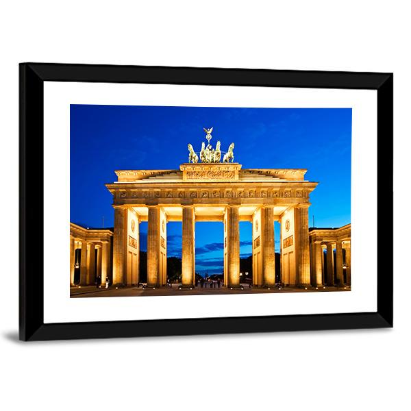 Brandenburg Gate In Berlin Canvas Wall Art-3 Horizontal-Gallery Wrap-25" x 16"-Tiaracle