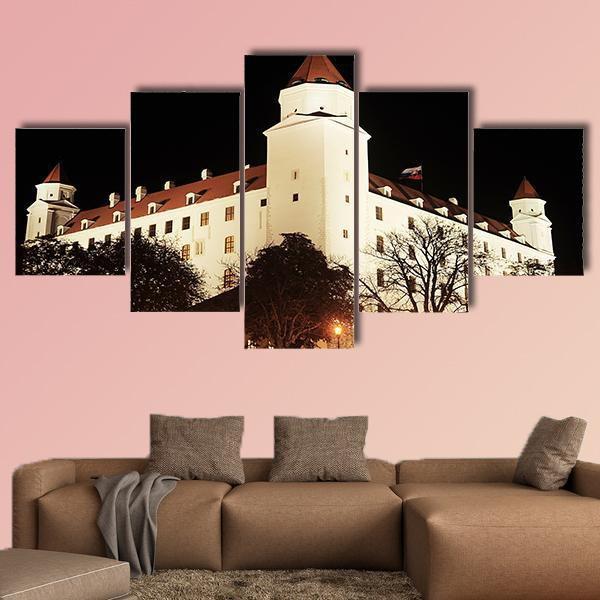 Bratislava Castle Canvas Wall Art-5 Star-Gallery Wrap-62" x 32"-Tiaracle