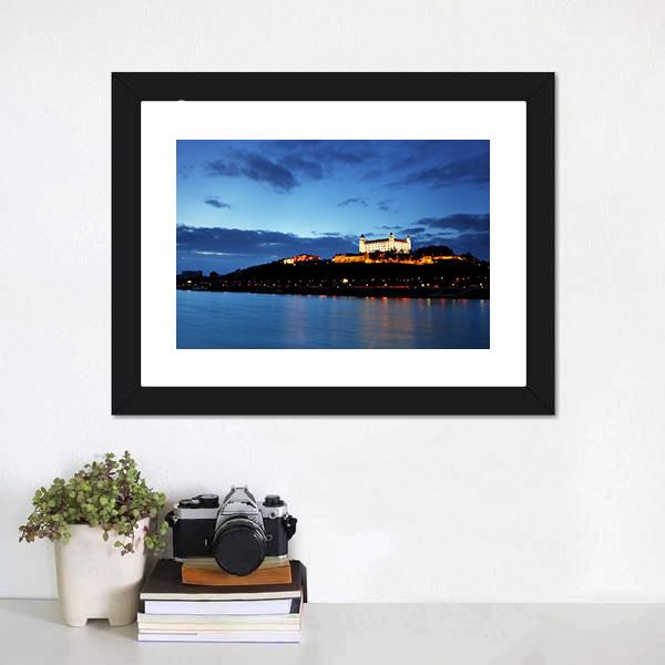 Bratislava Castle Slovakia Canvas Wall Art-1 Piece-Framed Print-20" x 16"-Tiaracle