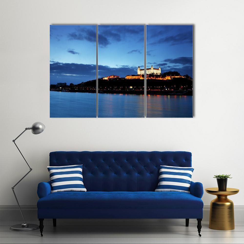 Bratislava Castle Slovakia Canvas Wall Art-3 Horizontal-Gallery Wrap-37" x 24"-Tiaracle
