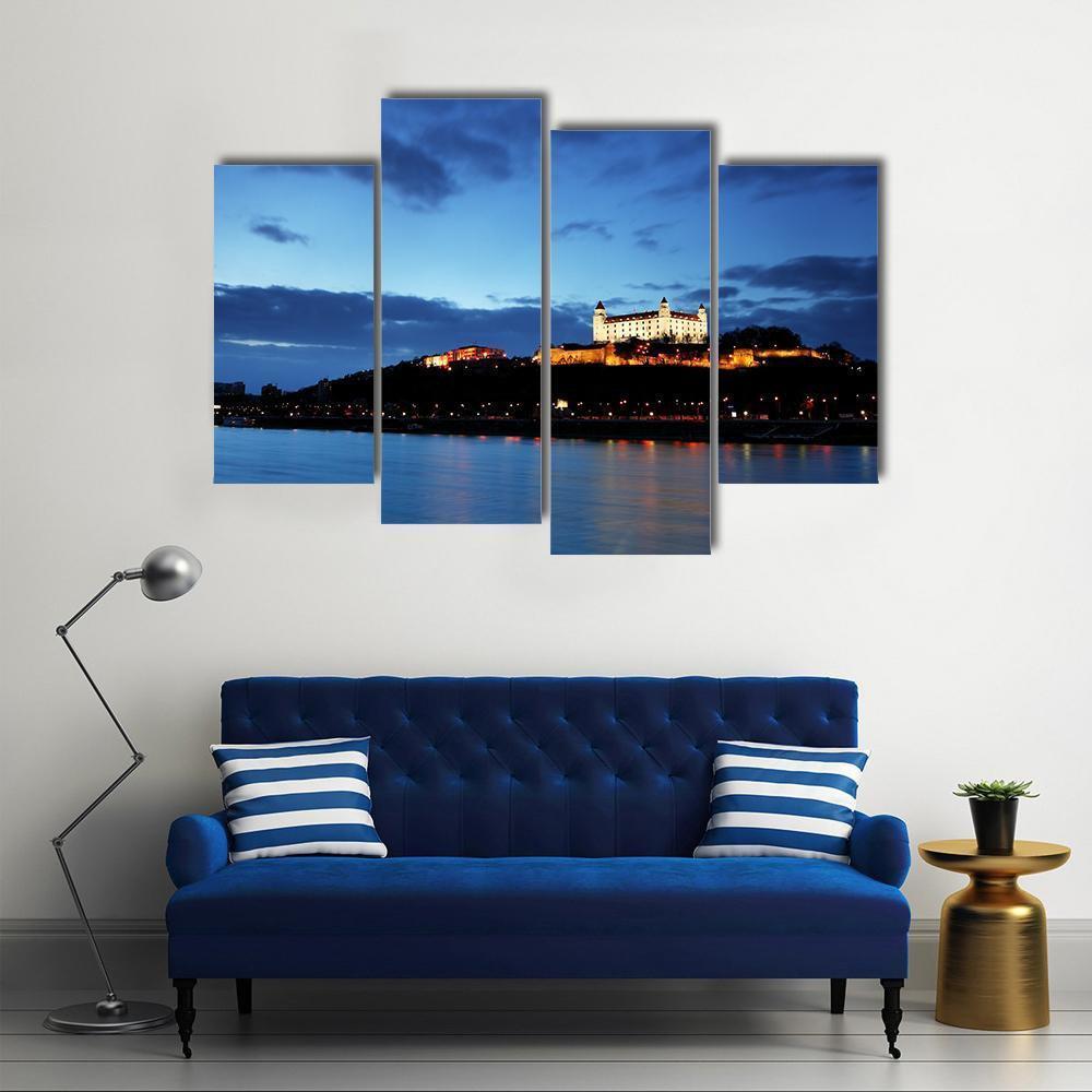 Bratislava Castle Slovakia Canvas Wall Art-4 Pop-Gallery Wrap-50" x 32"-Tiaracle