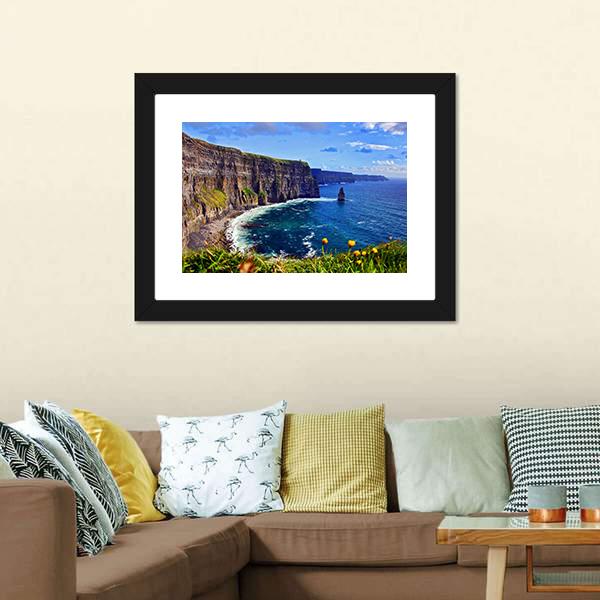 Breathtaking Sea Canvas Wall Art-1 Piece-Floating Frame-36" x 24"-Tiaracle