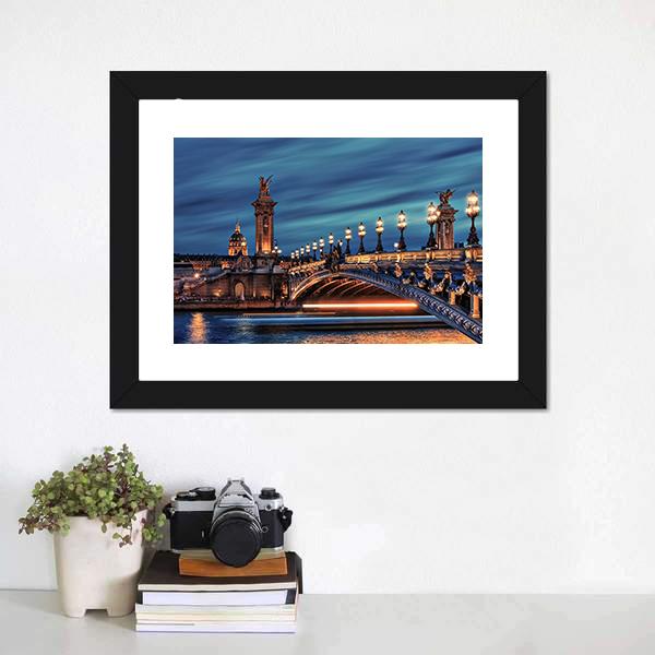 Bridge Alexandre III Canvas Wall Art-1 Piece-Framed Print-20" x 16"-Tiaracle