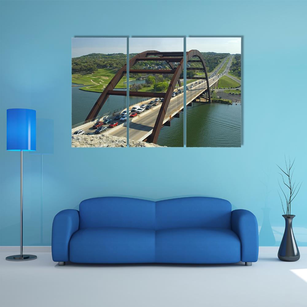 Bridge Of Austin Texas Canvas Wall Art-3 Horizontal-Gallery Wrap-37" x 24"-Tiaracle