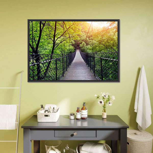 Bridge To The Jungle China Canvas Wall Art-5 Horizontal-Gallery Wrap-22" x 12"-Tiaracle