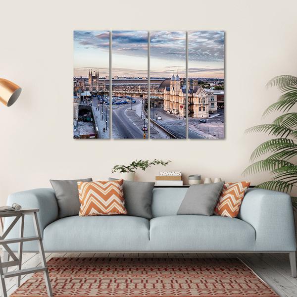 Bristol Station Square UK Canvas Wall Art-4 Horizontal-Gallery Wrap-34" x 24"-Tiaracle