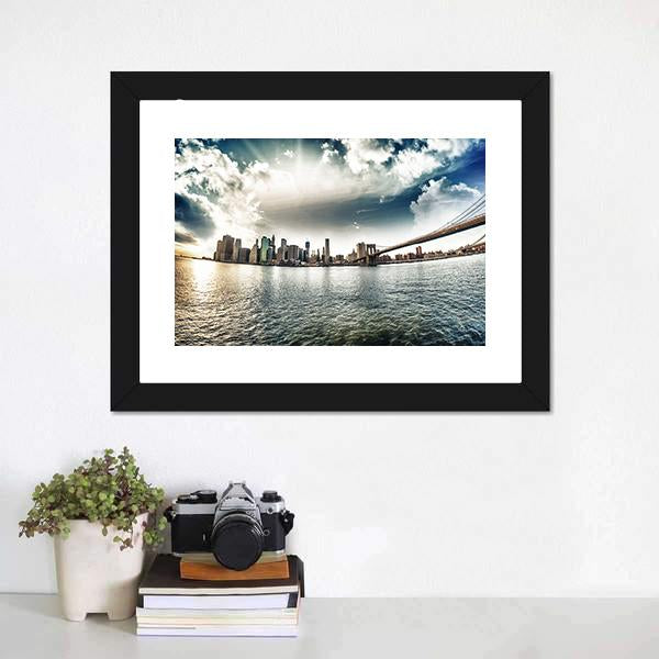 Brooklyn Shore In Winter Canvas Wall Art-1 Piece-Framed Print-20" x 16"-Tiaracle