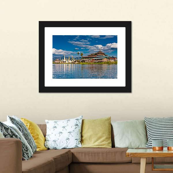 Buddhist Monastery Canvas Wall Art-5 Horizontal-Gallery Wrap-22" x 12"-Tiaracle