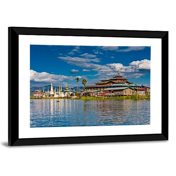 Buddhist Monastery Canvas Wall Art-3 Horizontal-Gallery Wrap-25" x 16"-Tiaracle