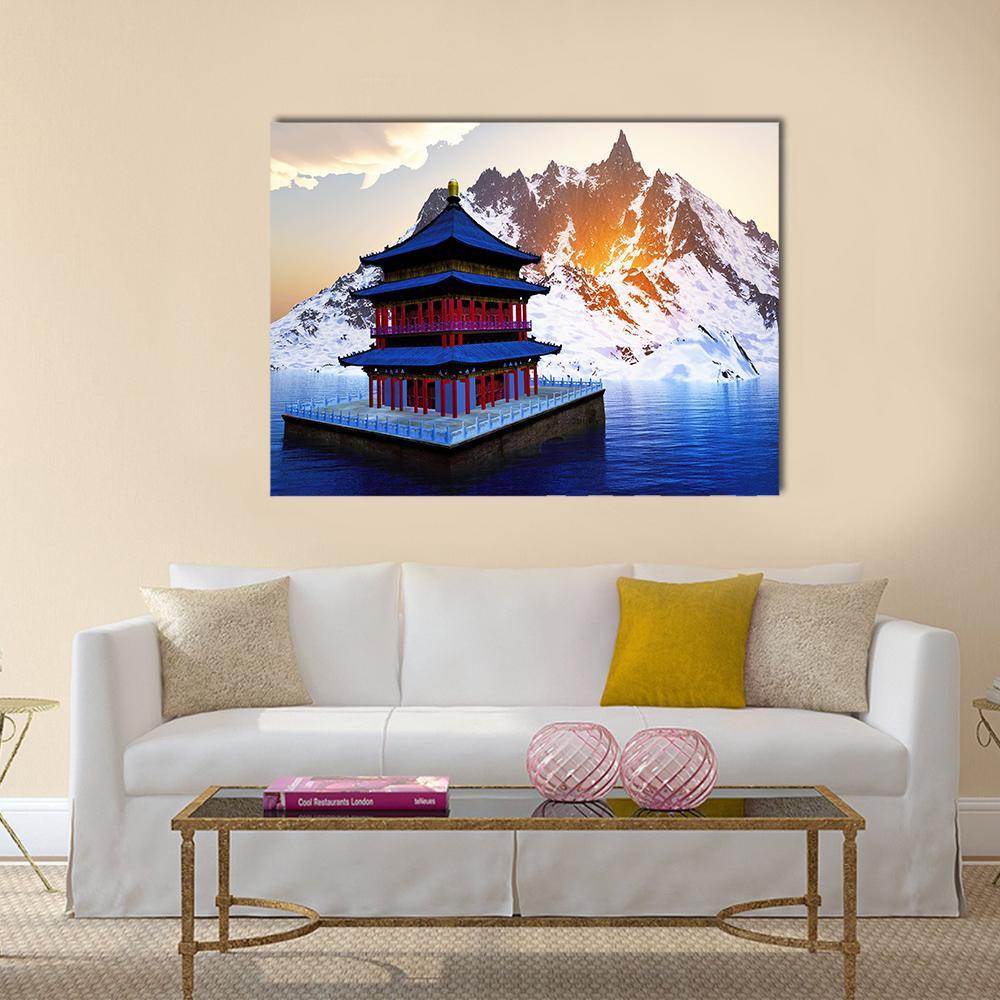 Buddhist Shrine In Bhutan Canvas Wall Art-1 Piece-Gallery Wrap-36" x 24"-Tiaracle
