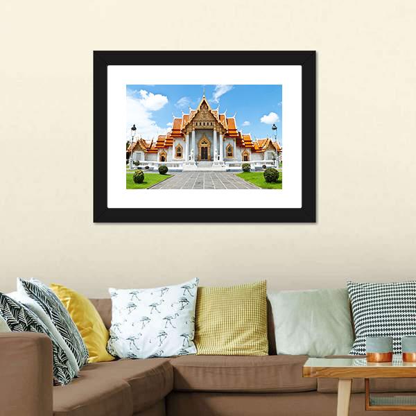 Buddhist Temple Thailand Canvas Wall Art-3 Horizontal-Gallery Wrap-25" x 16"-Tiaracle