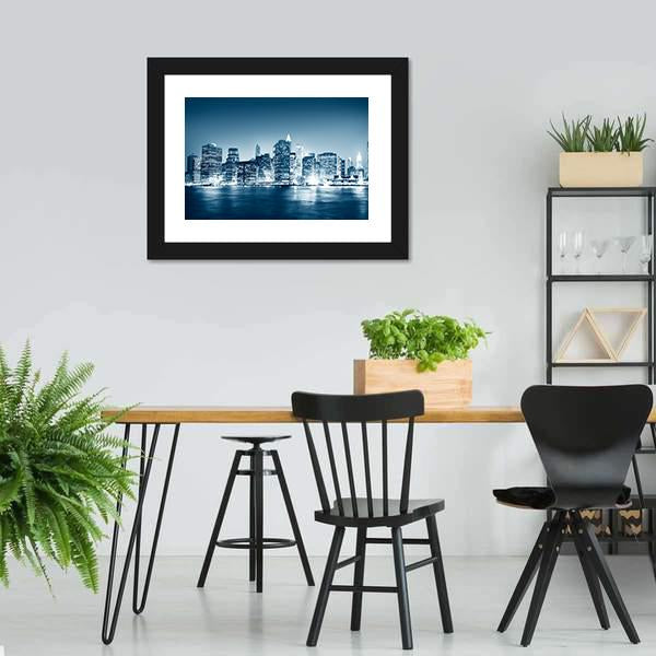 Building Skyscraper NY Panoramic Canvas Wall Art-1 Piece-36" x 12"-Tiaracle
