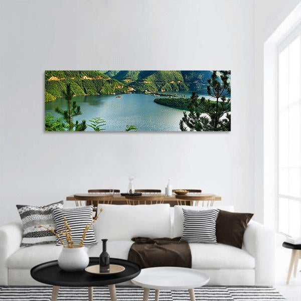 Lake At Vacha River Panoramic Canvas Wall Art-1 Piece-36" x 12"-Tiaracle