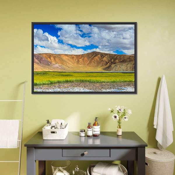 Bulunkul Lake Tajikistan Canvas Wall Art-3 Horizontal-Gallery Wrap-25" x 16"-Tiaracle
