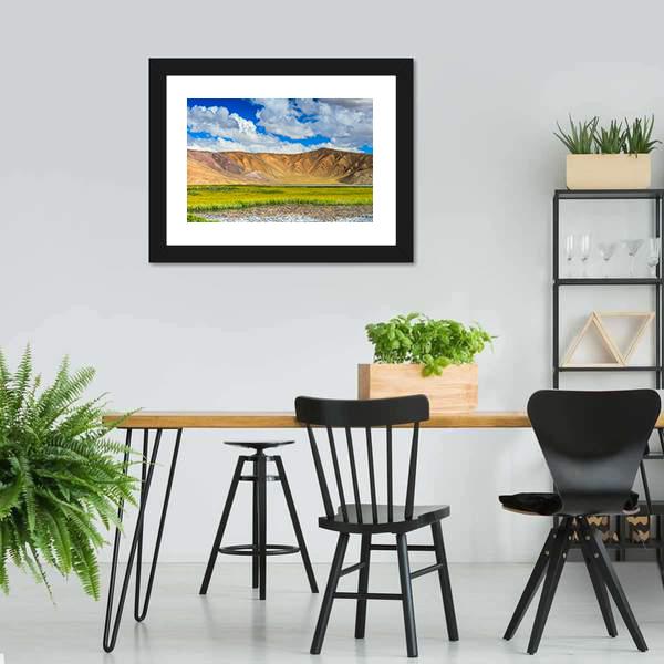 Bulunkul Lake Tajikistan Panoramic Canvas Wall Art-1 Piece-36" x 12"-Tiaracle