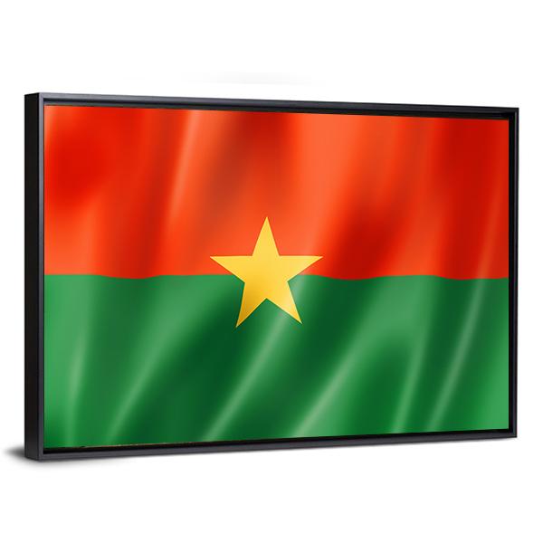 Burkina Faso Flag Canvas Wall Art-5 Horizontal-Gallery Wrap-22" x 12"-Tiaracle