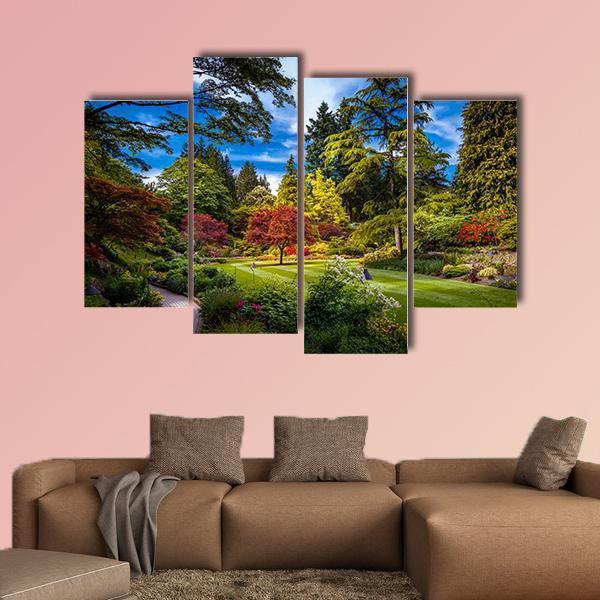 Butchart Garden Canvas Wall Art-4 Pop-Gallery Wrap-50" x 32"-Tiaracle