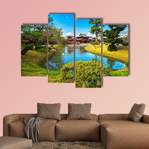 Temple In Japan Canvas Wall Art-4 Pop-Gallery Wrap-50" x 32"-Tiaracle