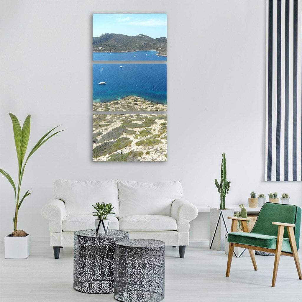 Cabrera Sea Vertical Canvas Wall Art-3 Vertical-Gallery Wrap-12" x 25"-Tiaracle