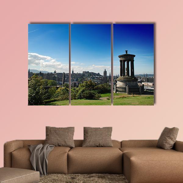 Calton Hill Scotland Canvas Wall Art-3 Horizontal-Gallery Wrap-25" x 16"-Tiaracle