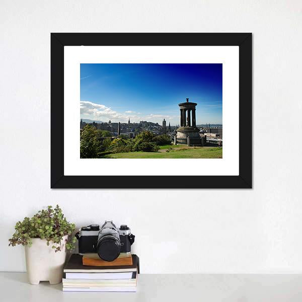 Calton Hill Scotland Panoramic Canvas Wall Art-1 Piece-36" x 12"-Tiaracle